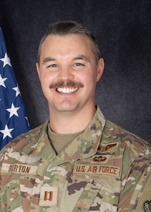 Capt. Samuel Burton, Detachment 1 95th Reconnaissance Squadron flight surgeon, from the 55th Operations Group, is poses for a photo while on a remote assignment to U.S. Naval Support Activity Souda Bay in Crete, Greece, July 26, 2024. While in Greece, Burton has filled his time through professional development, mentoring medical students, caring for patients, and participating in a medical conference. (Courtesy photo)