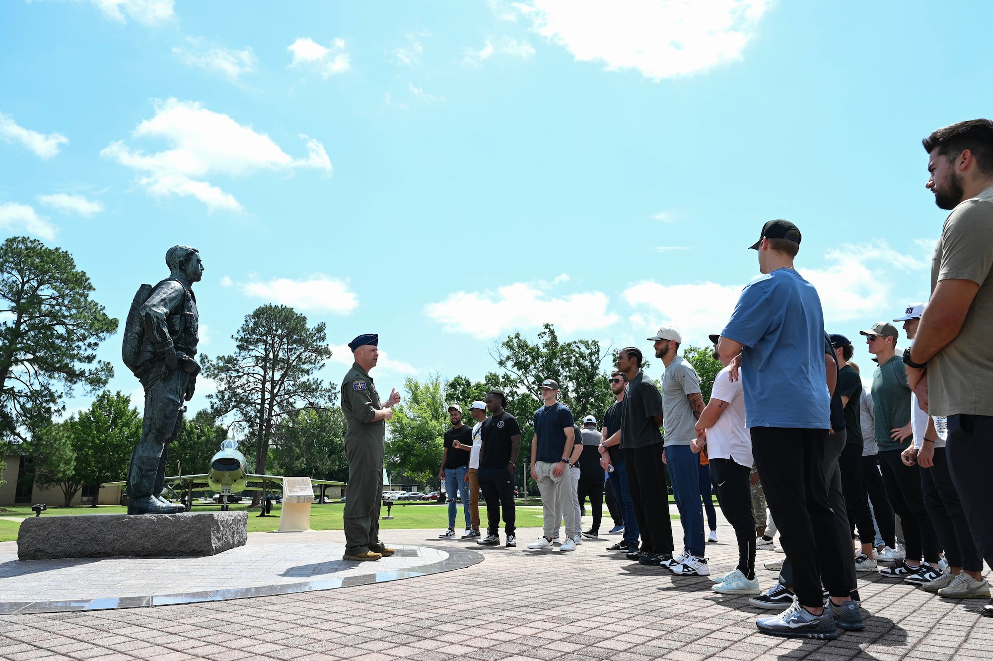 Local sports team tours Maxwell AFB