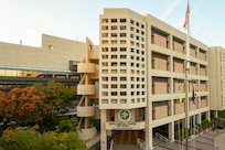 Exterior view of a hospital building.