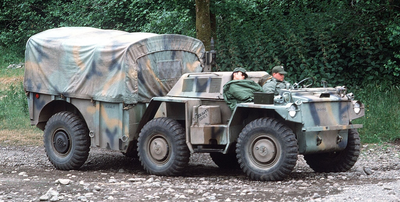 A tactical vehicle is shown.