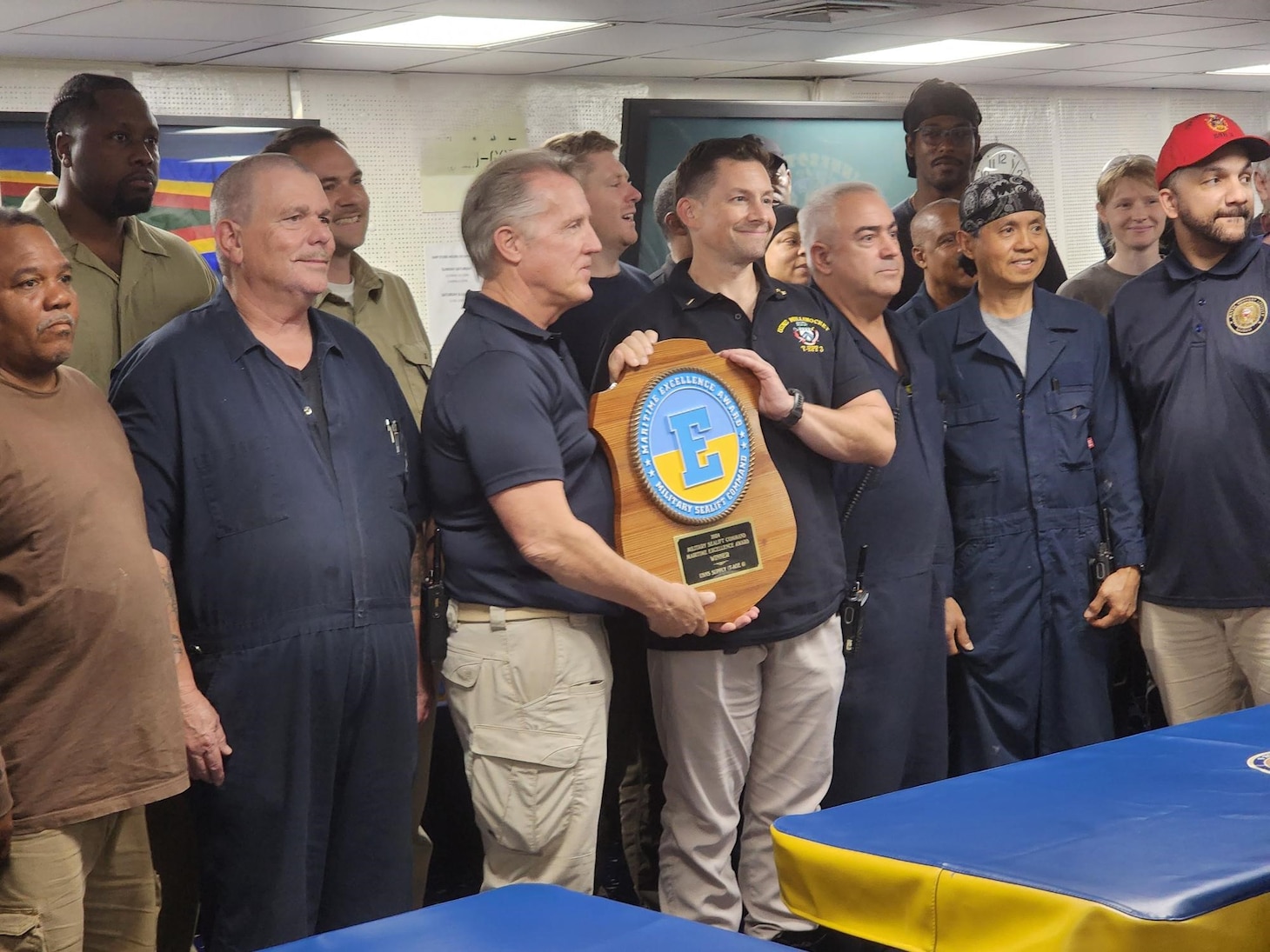 Military Sealift Command’s fast combat support vessel USNS Supply (T-AOE 6) clinched MSC’s Maritime “E” award for the very first time, March 24, 2025.  “The Supply crew doesn’t just navigate the waves, they continue to create a roadmap to achieve high standards of maritime excellence,” said Captain Peter S. Lenardson, Supply’s Ship Master.