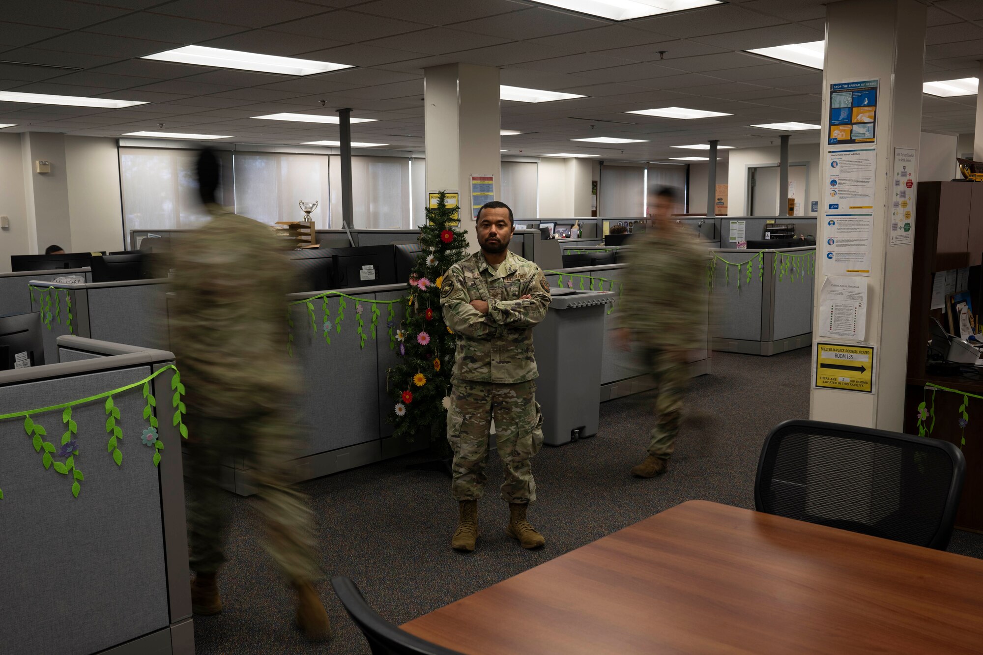 U.S. Air Force Tech. Sgt. Antonio Blair, 436th Comptroller Squadron financial operations noncommissioned officer in charge, poses for a photo at Dover Air Force Base, Delaware, May 20, 2025. The 436th CPTS is responsible for funds accounting and budget planning, programming, execution and analysis. The squadron also supports Air Mobility Command worldwide mobility requirements through funds disbursement, travel order processing and deployment of personnel. (U.S. Air Force photo by Airman 1st Class Liberty Matthews)