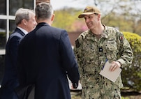 NUWC Division Newport hosts the commander of Submarine Group 7 for tours, briefings on May 2