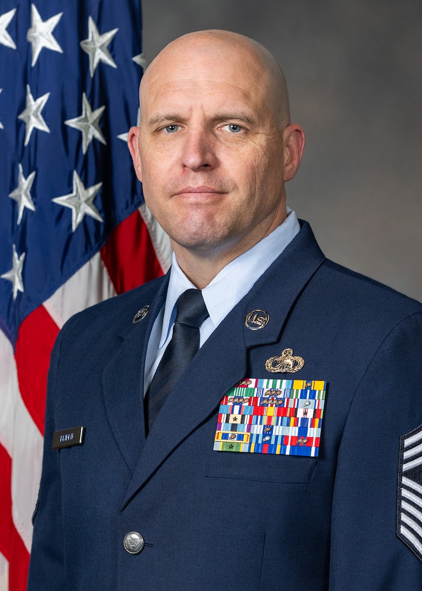 Official photo of Chief Master Sgt. Briden