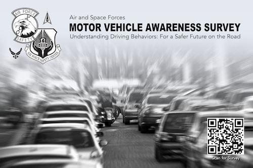 Motor Vehicle Awareness Survey graphic with QR Code