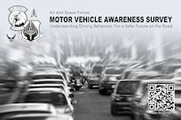 Motor Vehicle Awareness Survey graphic with QR Code
