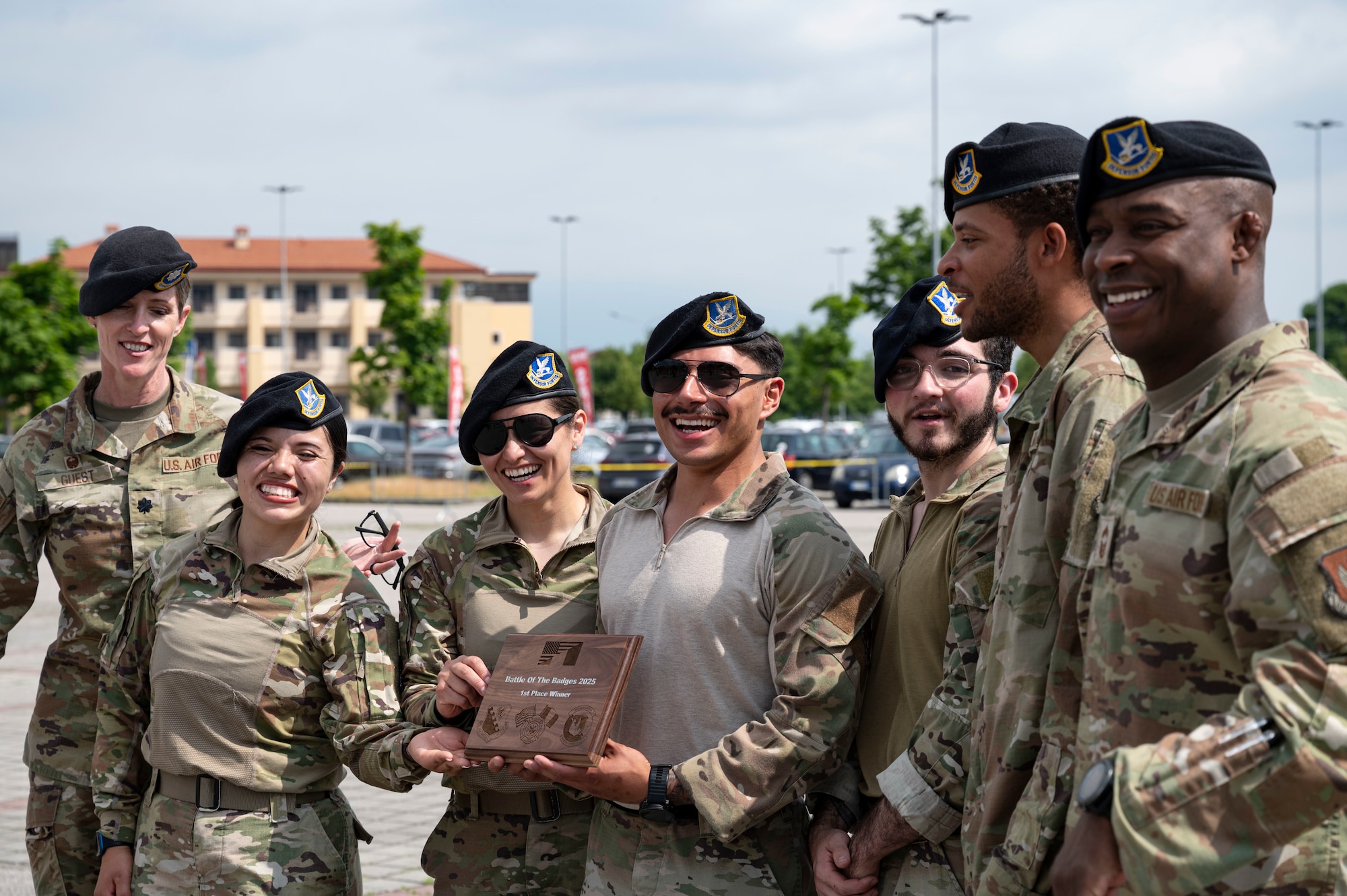 Airmen posing for photo