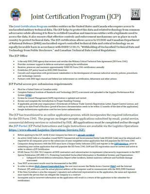 Joint Certification Program (JCP) thumbnail