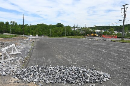 Initial construction began recently on a second access-control point at Fort Indiantown Gap. Known as the East Gate, the ACP will be located on Fisher Avenue, just west of Quartermaster Road. (Pennsylvania National Guard photo by Brad Rhen)