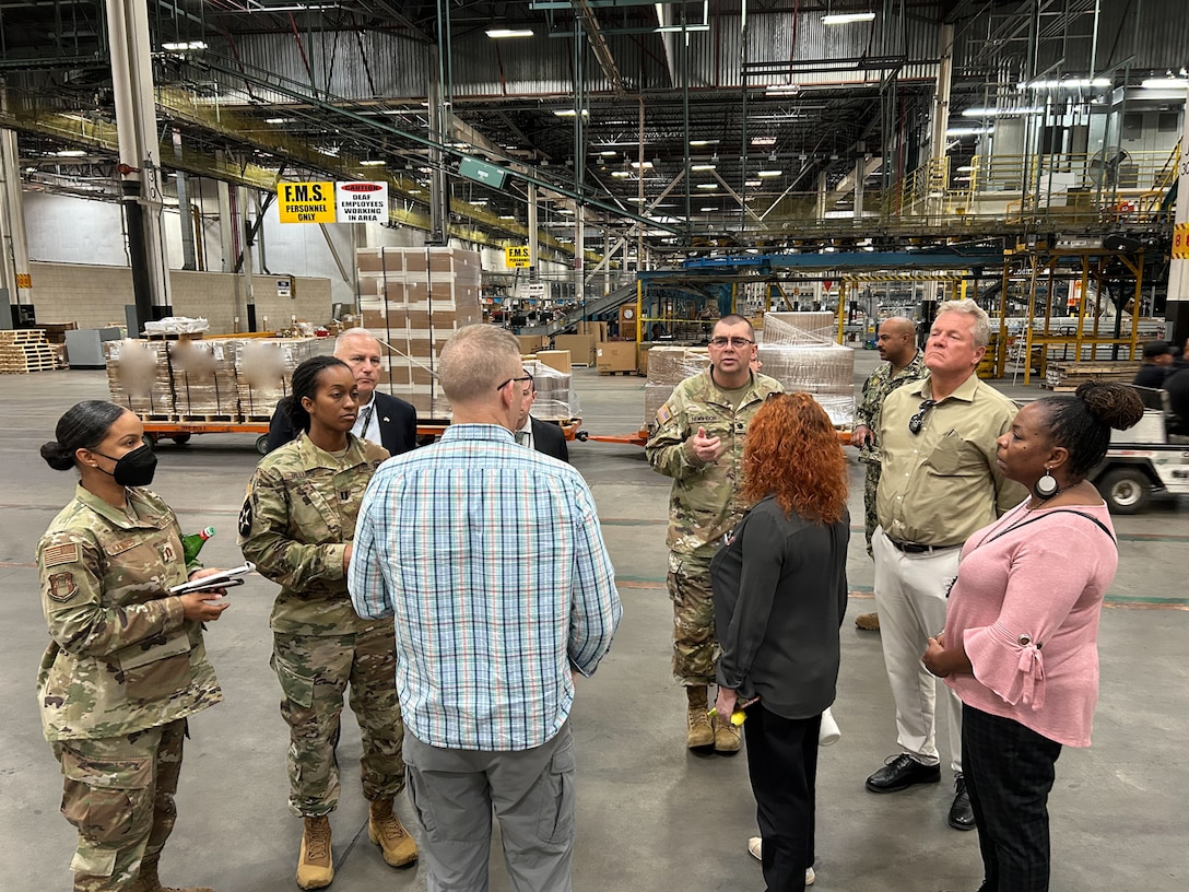 Members of the Defense Logistics Agency’s Joint Reserve Force working group conduct a site visit