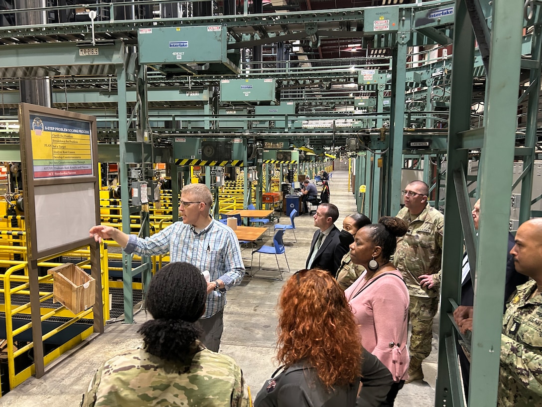 Members of the Defense Logistics Agency’s Joint Reserve Force working group conduct a site visit