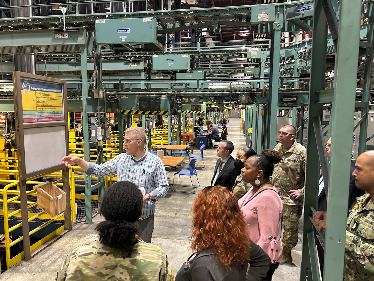 Members of the Defense Logistics Agency’s Joint Reserve Force working group conduct a site visit