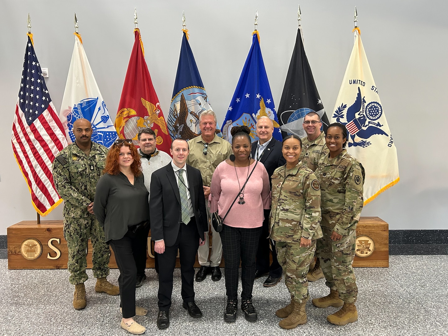 Members of the Defense Logistics Agency’s Joint Reserve Force working group pose for a photo