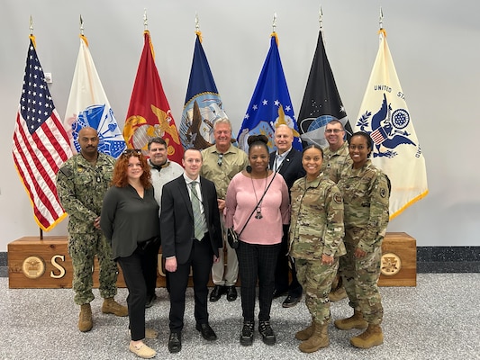 Members of the Defense Logistics Agency’s Joint Reserve Force working group pose for a photo