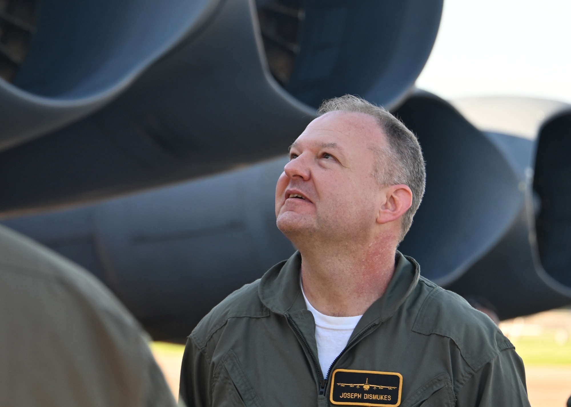 Man looks at B-52