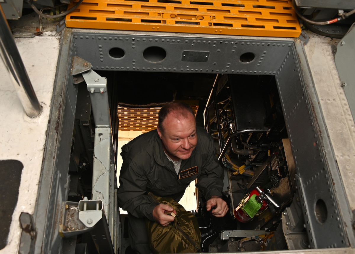 Man boards B-52