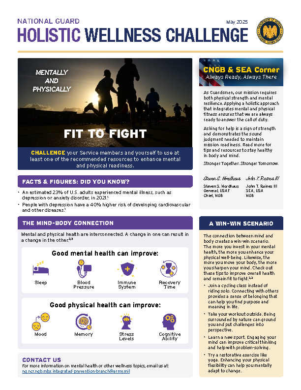 Holistic Wellness Challenge - Fit To Fight - May 2025