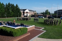 Attendees and participants gather during the opening ceremony of National Police Week on Joint Base Anacostia-Bolling, Washington, D.C., May 12, 2025. The ceremony signaled the opening of a week with events that included competitive sports and ceremonies designed to strengthen camaraderie while honoring peace officers who have died or been disabled in the line of duty. (U.S. Air Force photo by Hayden Hallman)