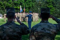 U.S. Air Force Tech. Sgt. Bradley Jones, a member of The U.S. Air Force Band, plays taps during the opening ceremony of National Police Week on Joint Base Anacostia-Bolling, Washington, D.C., May 12, 2025. The playing of taps immediately followed the reading of the names of U.S. Air Force and Navy security forces and Metropolitan Police Department members who made the ultimate sacrifice in the line of duty since the year 2000. (U.S. Air Force photo by Hayden Hallman)