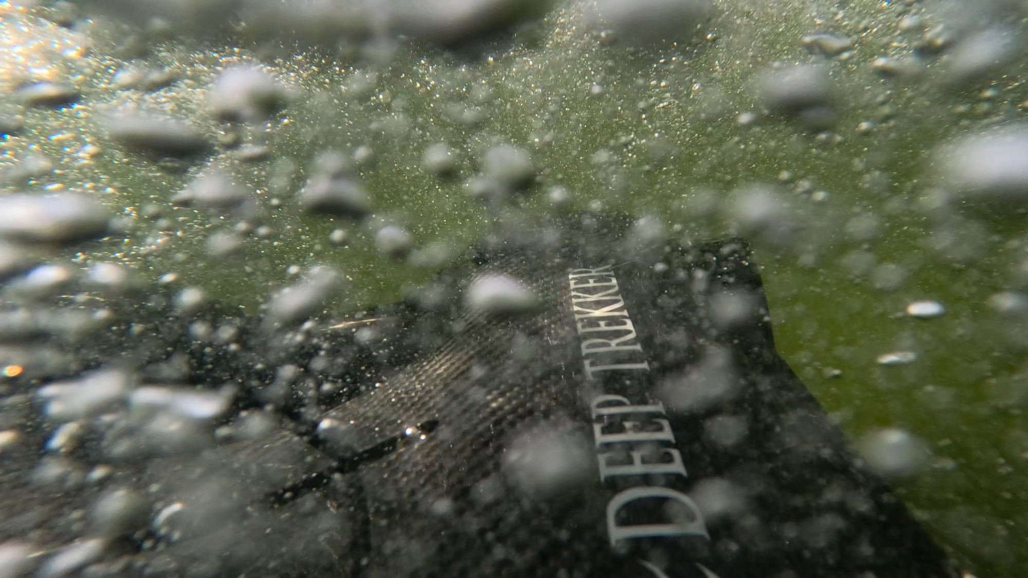 A Deep Trekker remotely operated vehicle submerges underwater during United States Bomb Technician Association Week at Hurlburt Field, Florida, May 1, 2025.