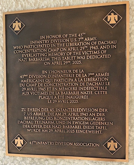 Dachau plaque dedication honors Liberators > CO National Guard