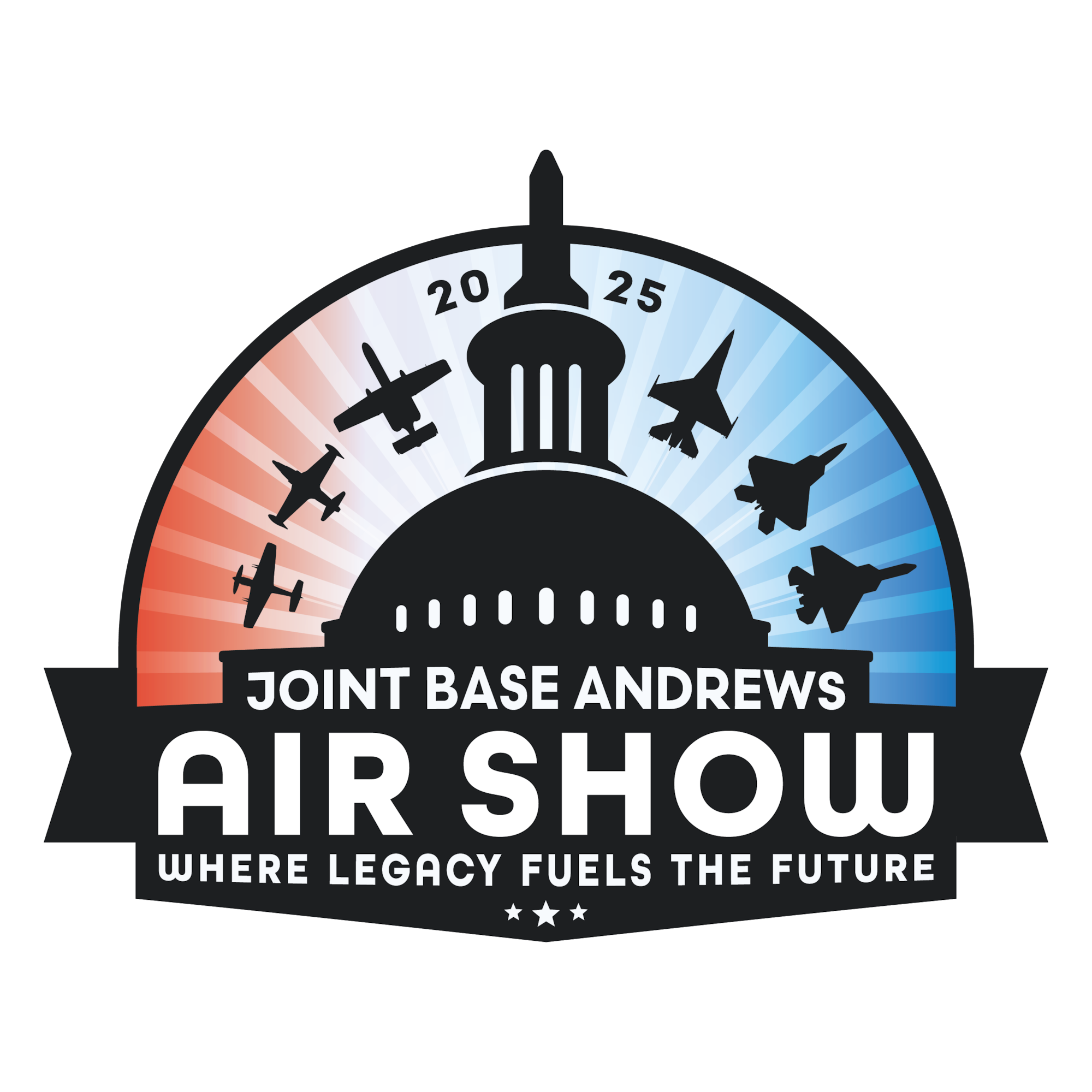 The logo for the 2025 Joint Base Andrews Air Show.