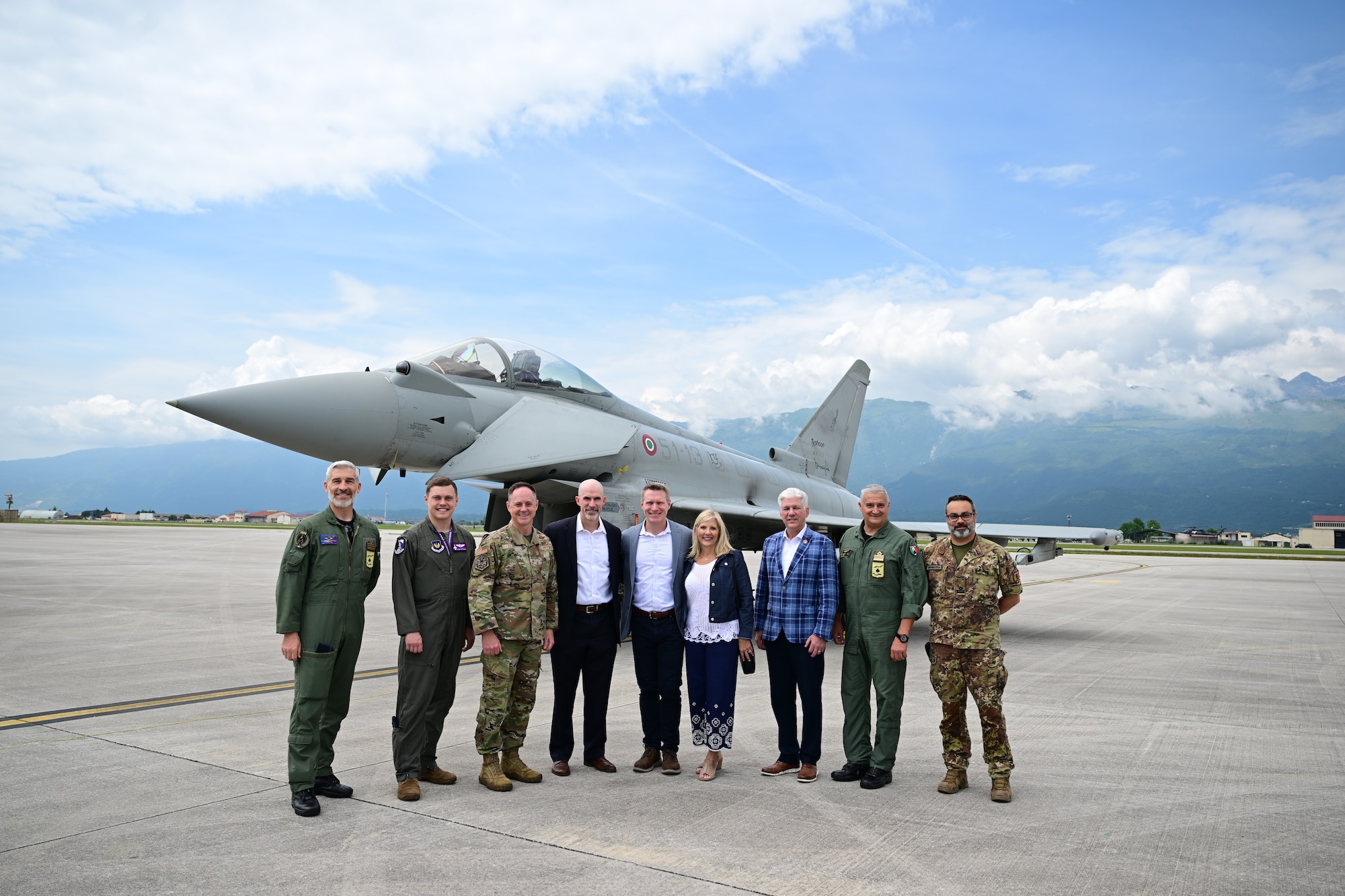 Members of Aviano Air Base pose for a group photo