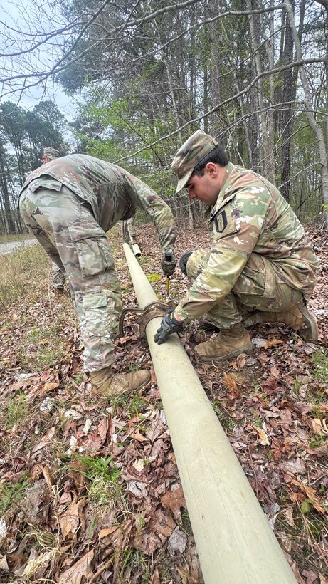 368th Engineer Battalion leads pipeline construction at Fort Barfoot, Virginia