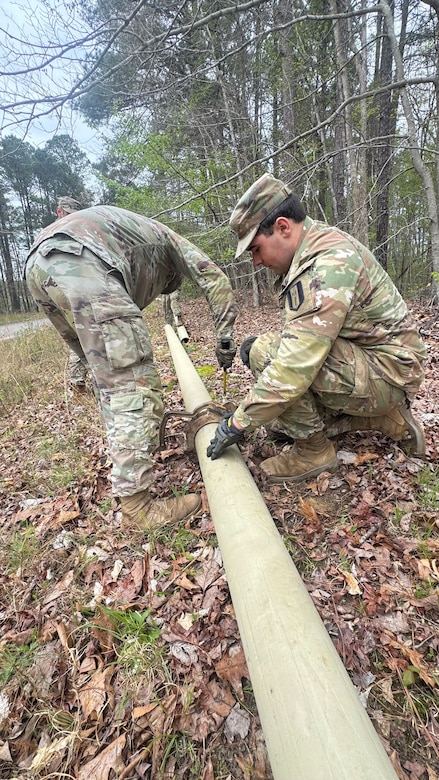 368th Engineer Battalion leads pipeline construction at Fort Barfoot, Virginia