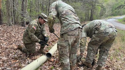 368th Engineer Battalion leads pipeline construction at Fort Barfoot, Virginia