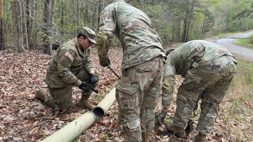 368th Engineer Battalion leads pipeline construction at Fort Barfoot, Virginia