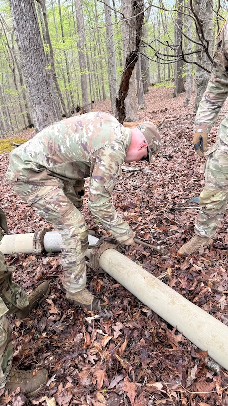 368th Engineer Battalion leads pipeline construction at Fort Barfoot, Virginia