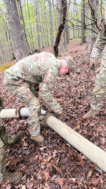 368th Engineer Battalion leads pipeline construction at Fort Barfoot, Virginia