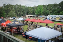 U.S. Marines with 2d Marine Division participate in the 101 Days of Summer Safety expo on Marine Corps Base Camp Lejeune, North Carolina, May 9, 2025.