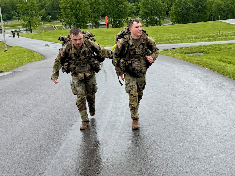Army National Guard Soldiers participate in a Norwegian Foot March at the Wendell H. Ford Regional Training Center in Greenville, Ky., May 12, 2025.
