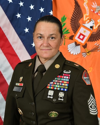 Command Sgt. Maj. Lisa M. Gandy, 26th Regimental Command Sergeant Major