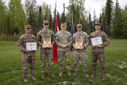 Fifteen competitors, including thirteen from the Alaska Army National Guard and two from the Mongolian Armed Forces, competed in the 2025 AKARNG Best Warrior Competition, held May 19–22 at Joint Base Elmendorf-Richardson.