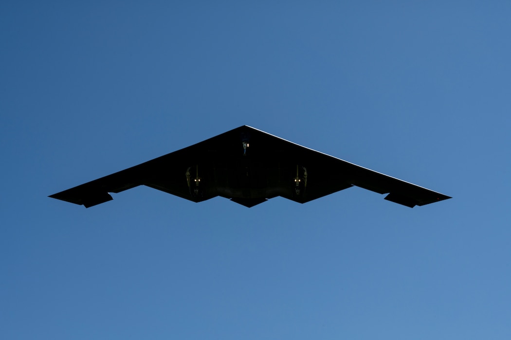 A B-2 flying overhead