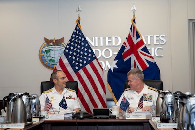 MILREPs is an annual senior level staff talks between the USINDOPACOM Commander and the Australia Chief of the Defence Force. USINDOPACOM is committed to enhancing stability in the Indo-Pacific region by promoting security cooperation, encouraging peaceful development, responding to contingencies, deterring aggression and, when necessary, prevailing in conflict.(U.S. Army photo by Sgt. Austin Riel)