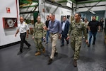 NAVAL STATION ROTA, Spain – Rear Adm. Dianna Wolfson, U.S. Fleet Forces Command (USFFC) fleet maintenance officer, and Eric Lind, Commander, Navy Regional Maintenance Center (CNRMC) executive director, tour JEMANDIZ, the Spanish Armada intermediate-level maintenance facility, alongside Spanish Armada Capt. Juan Jose Nieto and Forward Deployed Regional Maintenance Center (FDRMC) and Spanish Armada personnel.