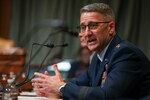 Air Force Gen. Steve Nordhaus, chief of the National Guard Bureau, joins reserve component senior leaders to appear before the Senate Appropriations Committee Subcommittee on Defense during a presidential review of the National Guard and reserve forces fiscal year 2026 budget in Washington, May 22, 2025.