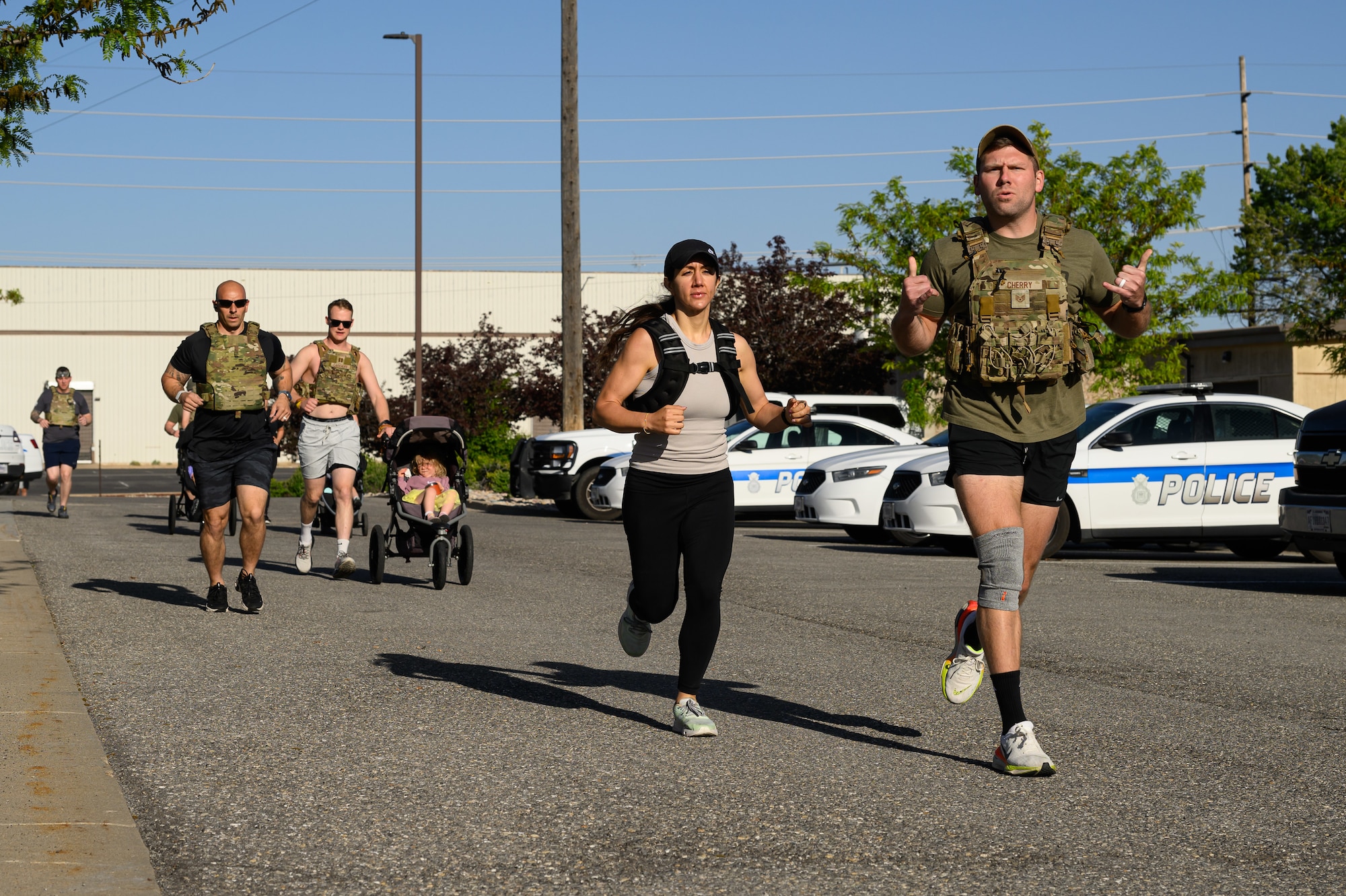 Members of Team Hill participate in a "Murph" workout at Hill Air Force Base, Utah, May 23, 2025. The "Murph" workout is commonly performed by military units, law enforcement agencies, and individuals around Memorial Day and throughout the year to honor the sacrifices of those who have served.  (U.S. Air Force photo by R. Nial Bradshaw)