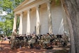 Soldiers with the Kentucky National Guard’s 202nd Army Band performs a concert at the Kentucky Historical Society’s (KHS) 200th anniversary event at the Old State Capitol in Frankfort, Ky. on May 17, 2025. The band supported the 200th anniversary of the French officer Marquis de Lafayette’s visit of Frankfort which was coordinated by the KHS. (U.S. Army National Guard photo by Sgt. 1st Class Andrew Dickson)