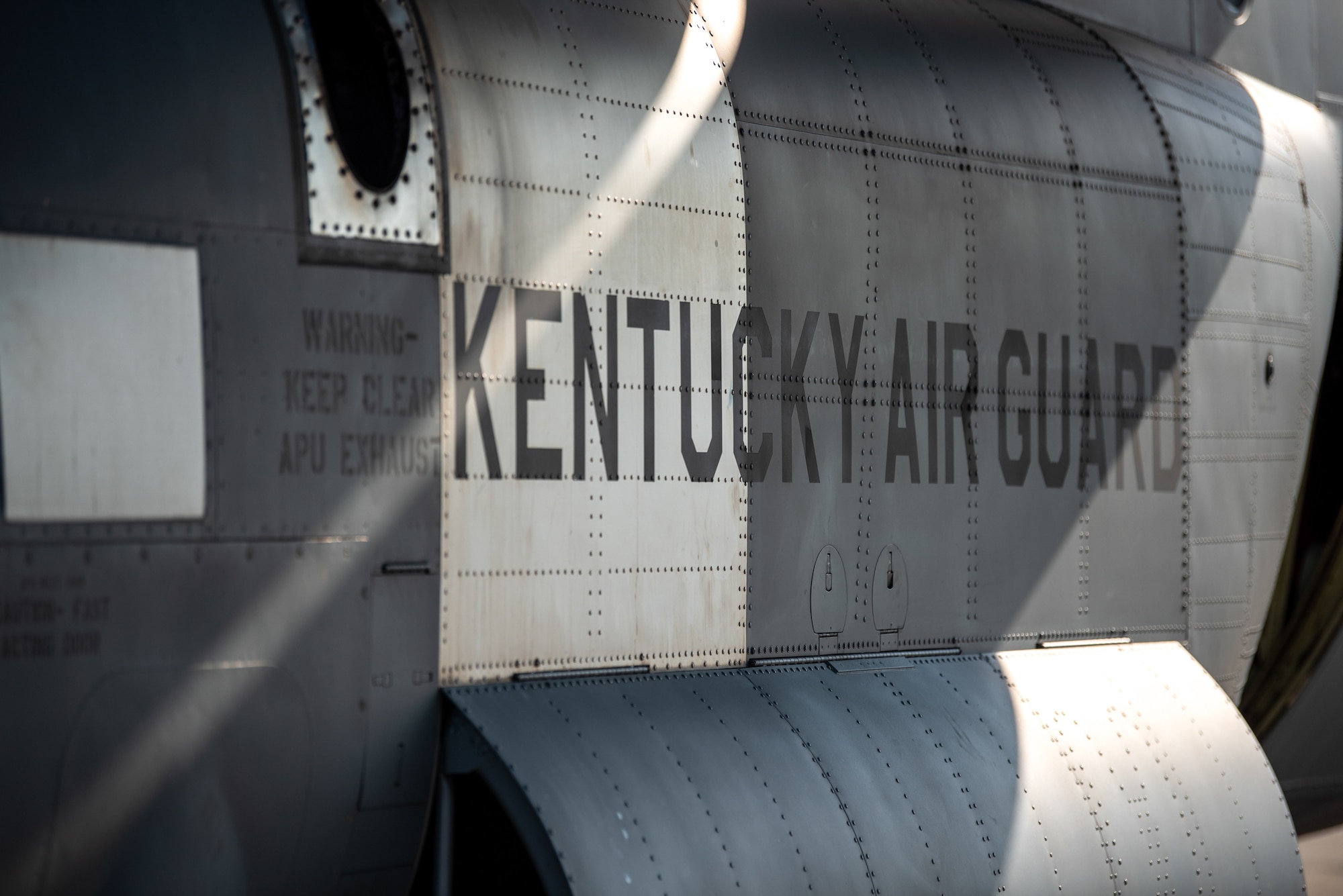 A Kentucky Air National Guard C-130J Super Hercules sits on the ramp at Barkley Regional Airport in Paducah, Ky., May 14, 2025, during Exercise Grindstone, a major earthquake-response simulation. Paducah lies within the New Madrid Seismic Zone, the most active seismic area in the Eastern United States. (U.S. Air National Guard photo by Phil Speck)