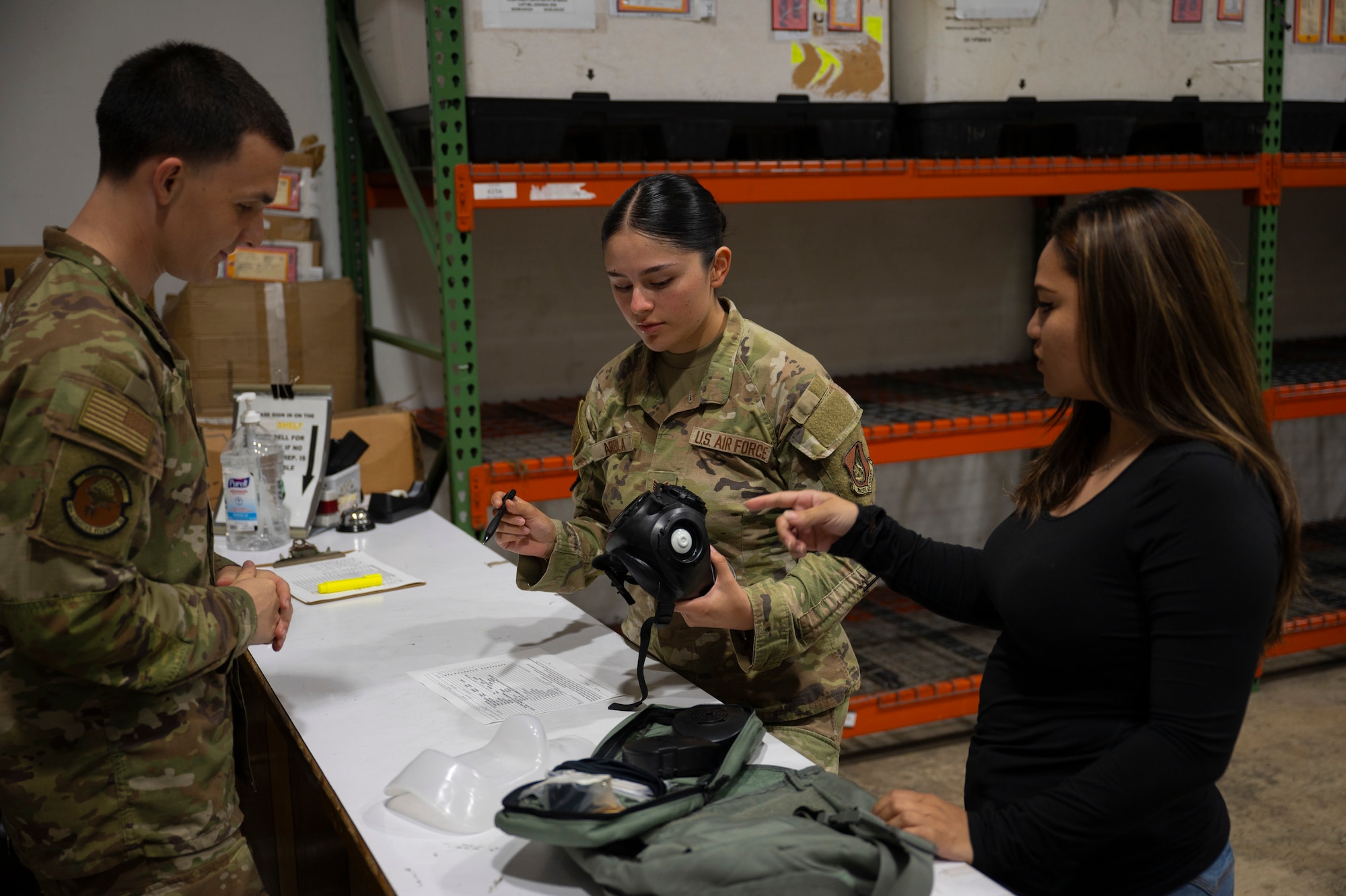 Making sure the gear has no deficiencies increases the safety for future airmen that wear them. (U.S. Air Force photo by Airman 1st Class Joseph Maye)