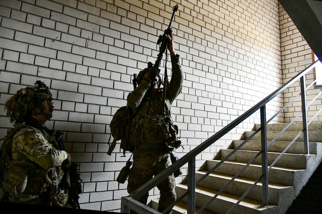 U.S. and French soldiers conduct a joint CBRN training