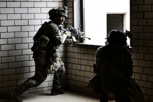 U.S. and French soldiers conduct a joint CBRN training