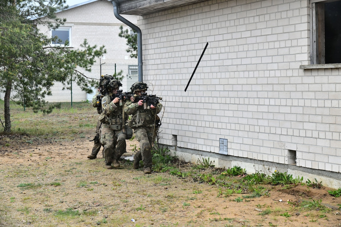 U.S. and French soldiers conduct a joint CBRN training