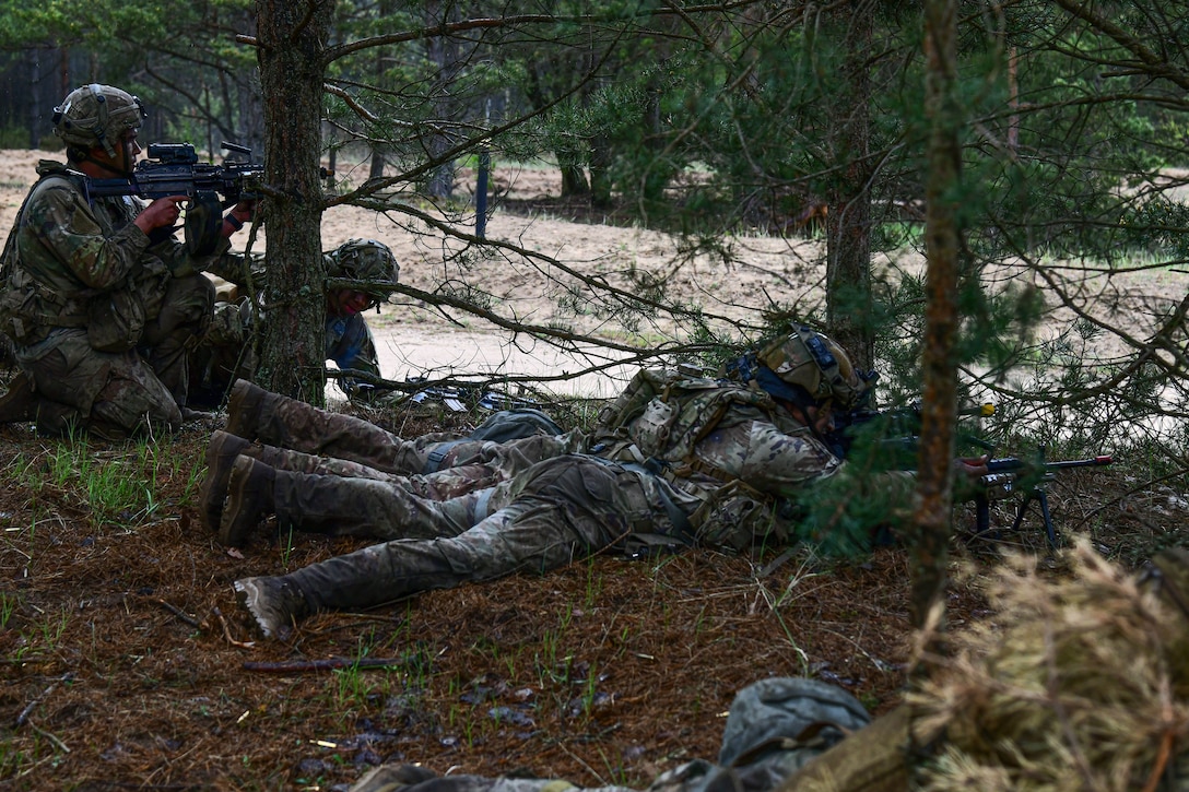 U.S. and French soldiers conduct a joint CBRN training