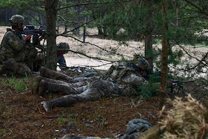U.S. and French soldiers conduct a joint CBRN training
